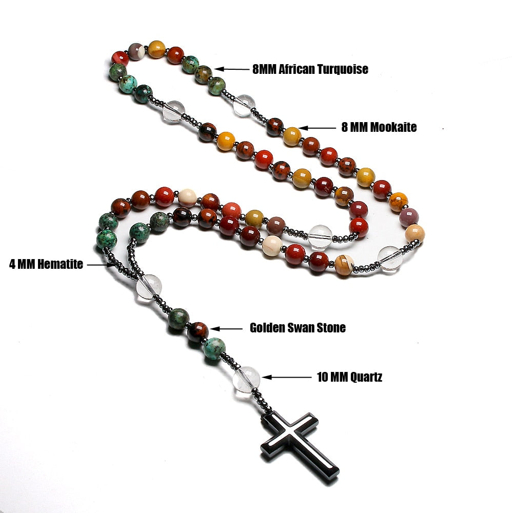 Mixed Mookaite Rosary Beads-ToShay.org