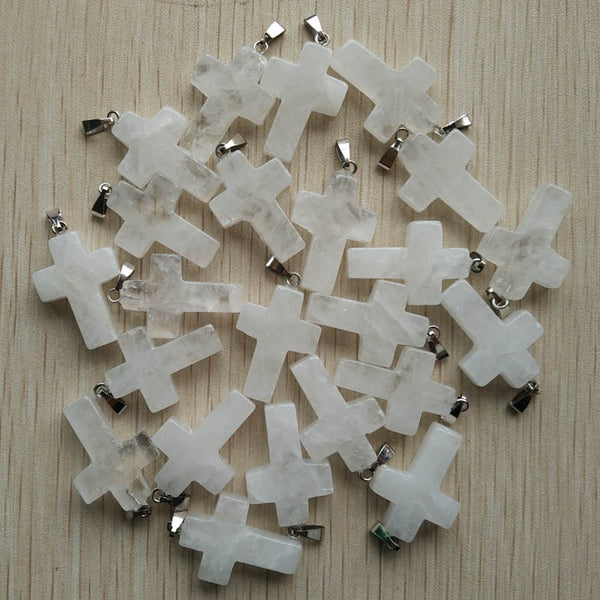 Mixed Crystal Cross Pendants-ToShay.org