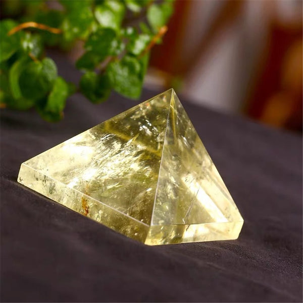 Yellow Citrine Crystal Pyramids-ToShay.org