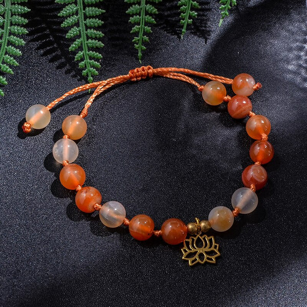 Orange Agate Mala Beads-ToShay.org