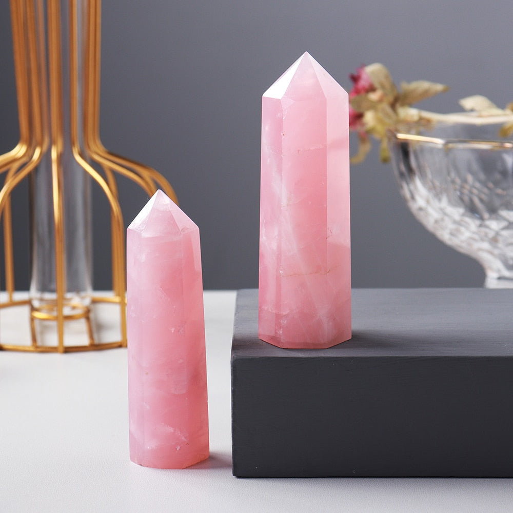 Pink Rose Quartz Crystal Point-ToShay.org