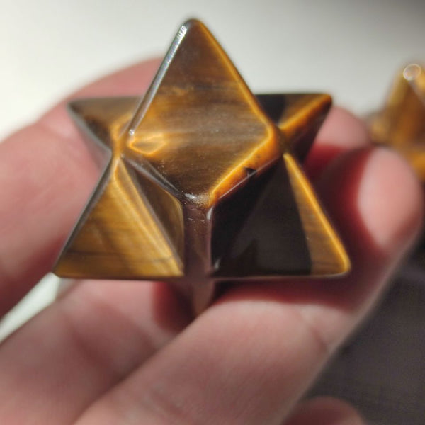 Yellow Tiger Eye Merkaba Star-ToShay.org