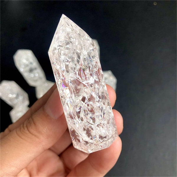 Clear Quartz Crack Crystal Wands-ToShay.org