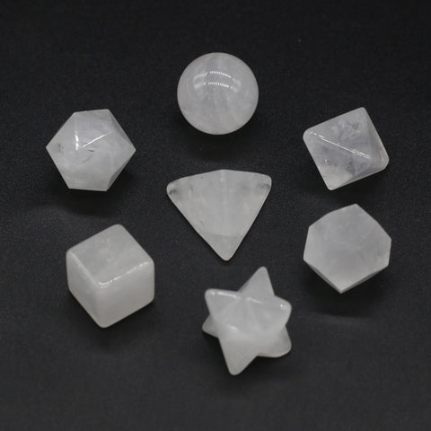 White Quartz Platonic Solids-ToShay.org