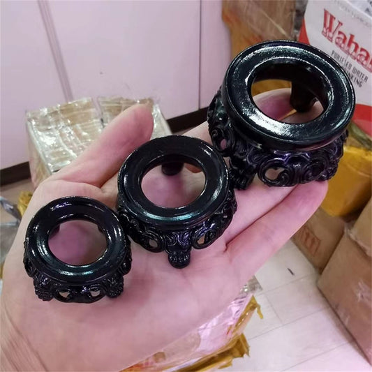 Black Crystal Ball Stand-ToShay.org