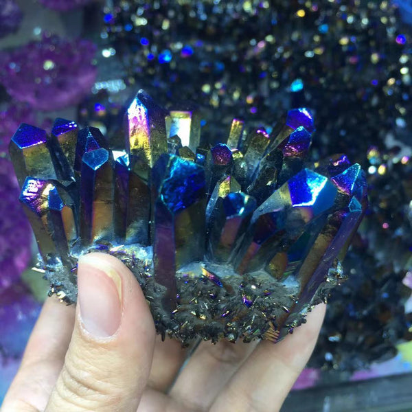 Mixed Double Colour Crystal Cluster-ToShay.org