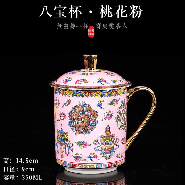 Jingdezhen Enamel Tea Cups-ToShay.org