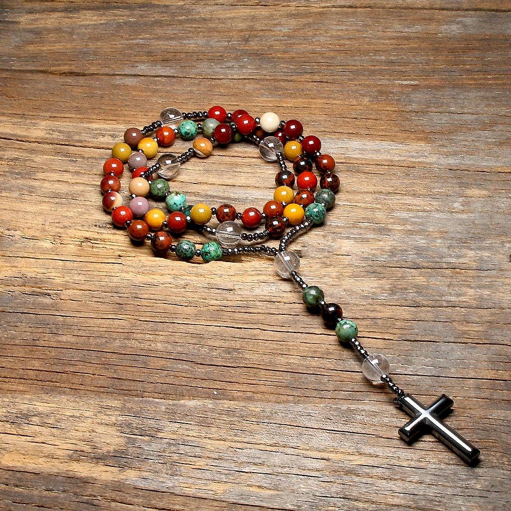 Mixed Mookaite Rosary Beads-ToShay.org