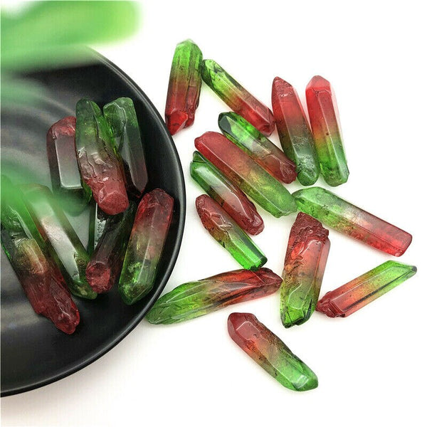 Red Green Aura Crystal Chips-ToShay.org