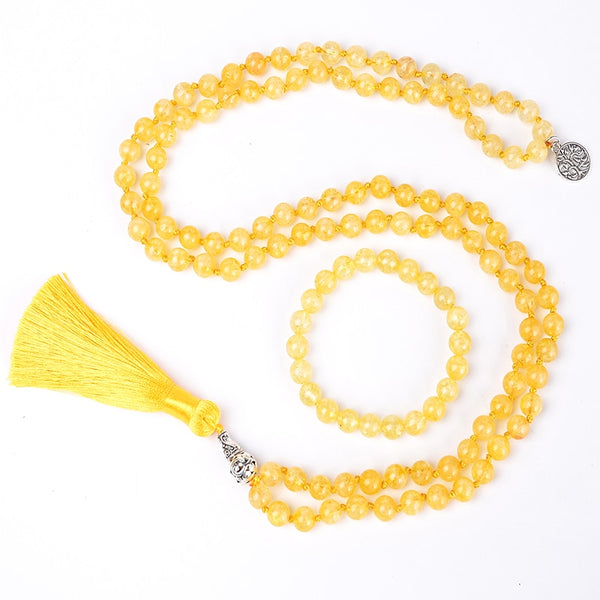 Yellow Citrine Mala Beads-ToShay.org