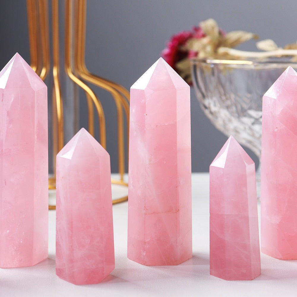 Pink Rose Quartz Crystal Point-ToShay.org