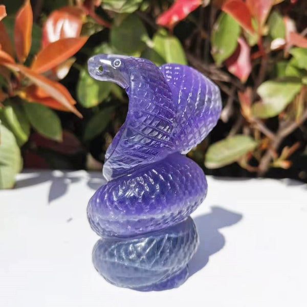 Purple Fluorite Two-Headed Snake-ToShay.org