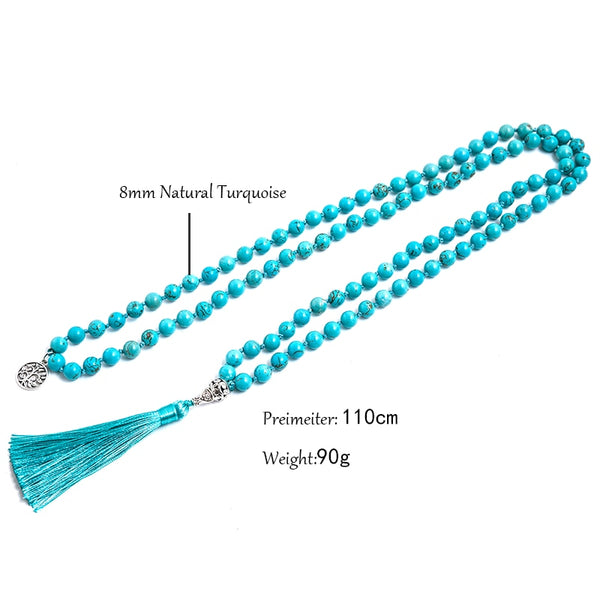 Blue Turquoise Mala Beads-ToShay.org