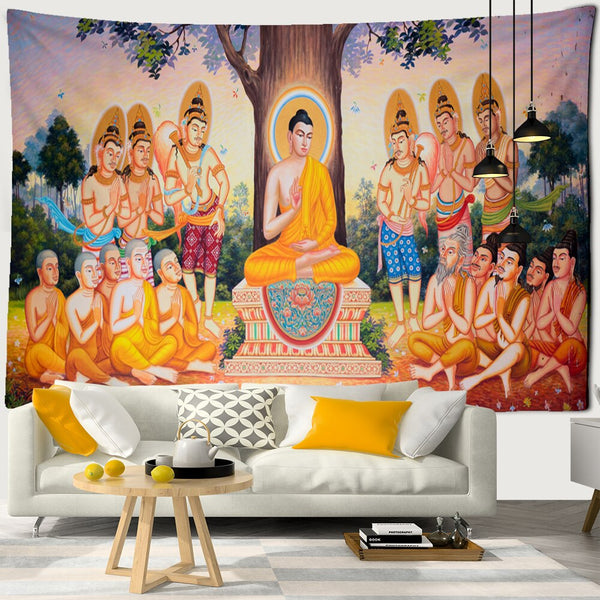 Indian Buddha Tapestry-ToShay.org