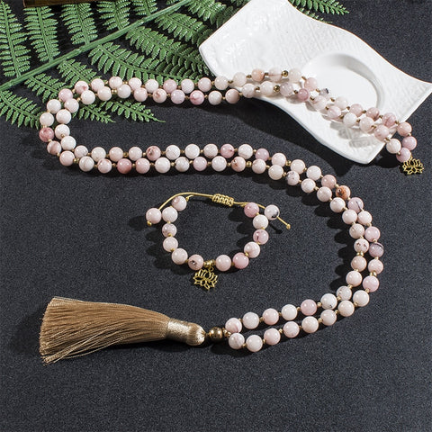 Pink Opalite Mala Beads-ToShay.org