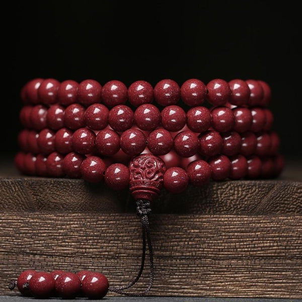 Red Cinnabar Bead Bracelet-ToShay.org