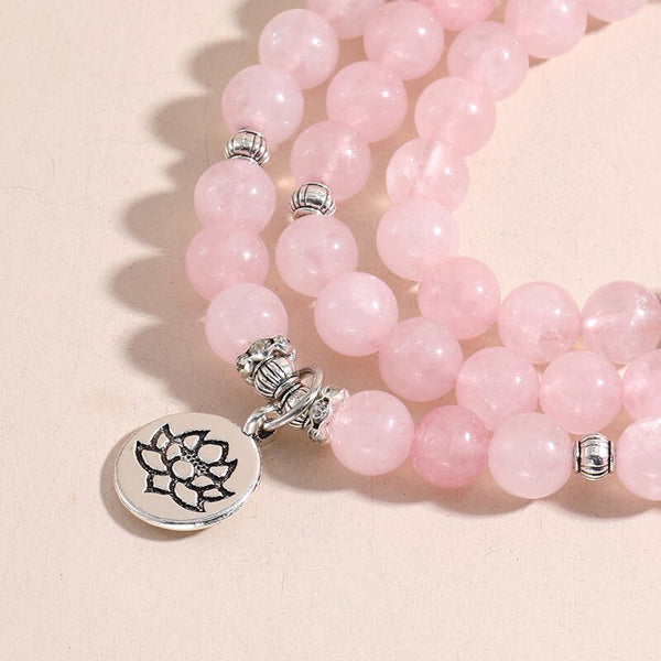 Pink Rose Quartz Prayer Beads-ToShay.org