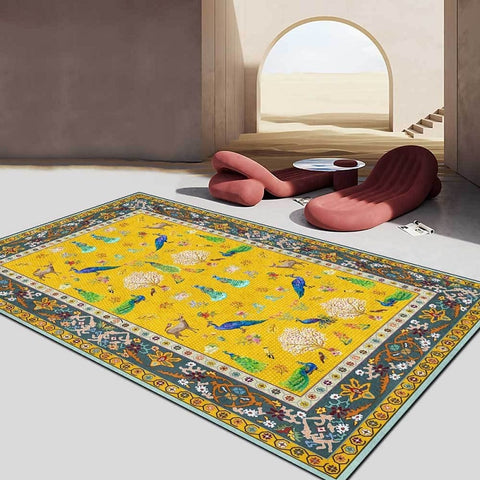Golden Palace Peacock Rug-ToShay.org