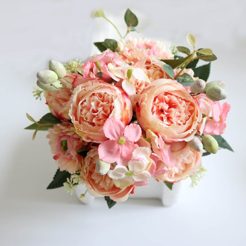 Rose Peony Flower Bouquet-ToShay.org