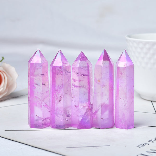 Purple Aura Crystal Point-ToShay.org