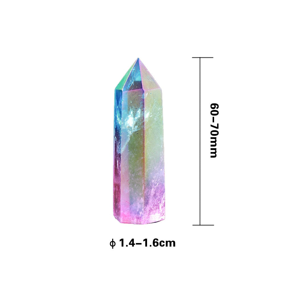 Rainbow Aura Crystal Point-ToShay.org