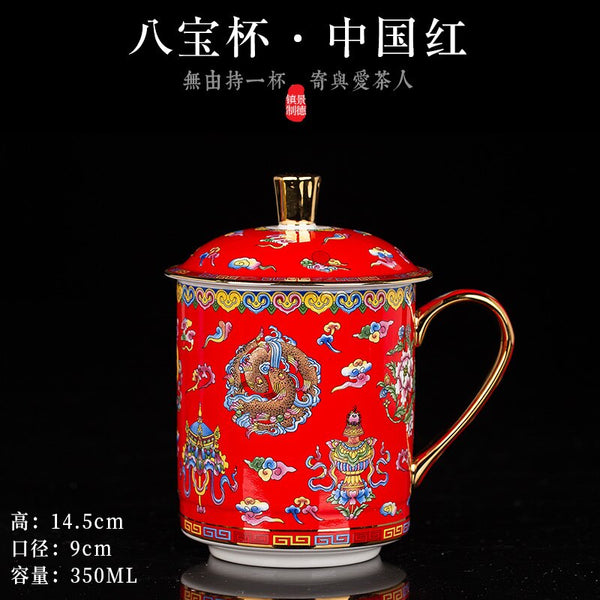 Jingdezhen Enamel Tea Cups-ToShay.org