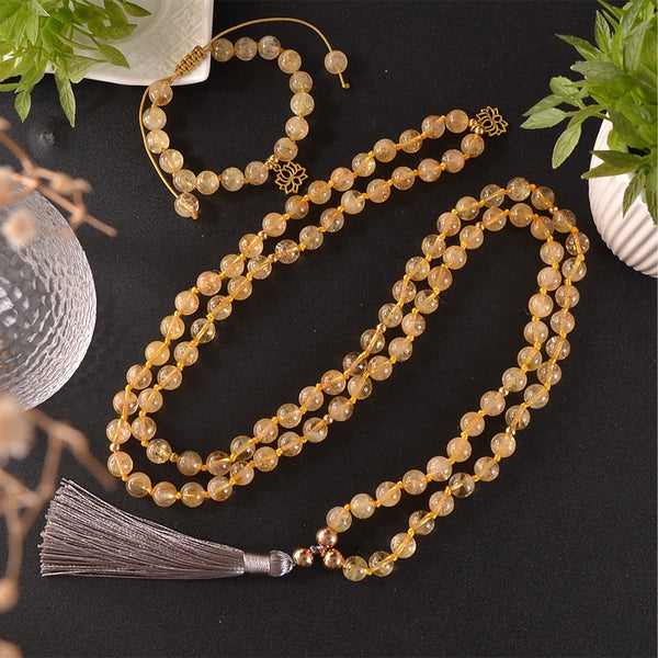 Yellow Citrine Mala Beads-ToShay.org