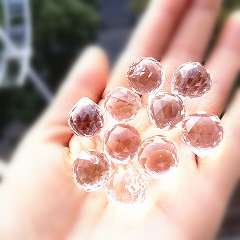 Clear Faceted Crystal Balls-ToShay.org