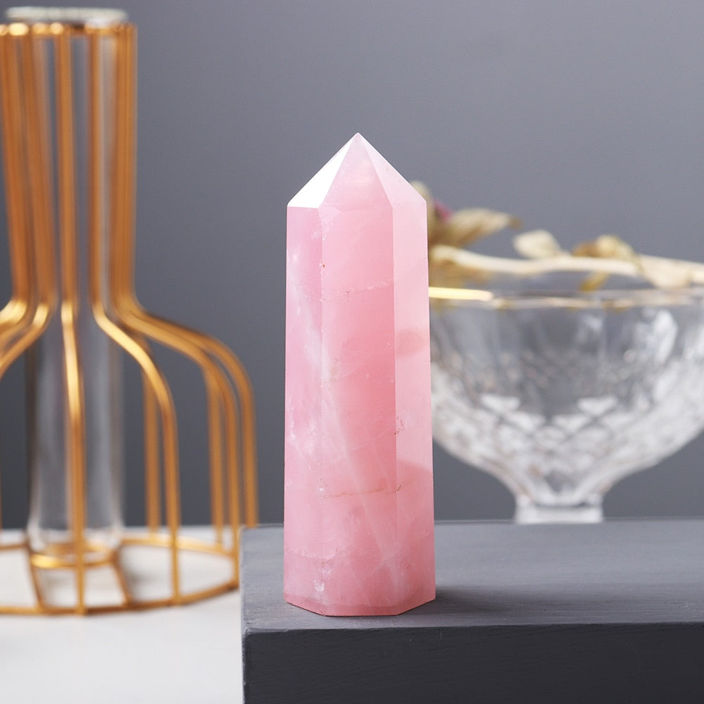Pink Rose Quartz Crystal Point-ToShay.org