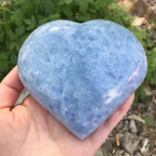 Blue Celestite Crystal Heart-ToShay.org