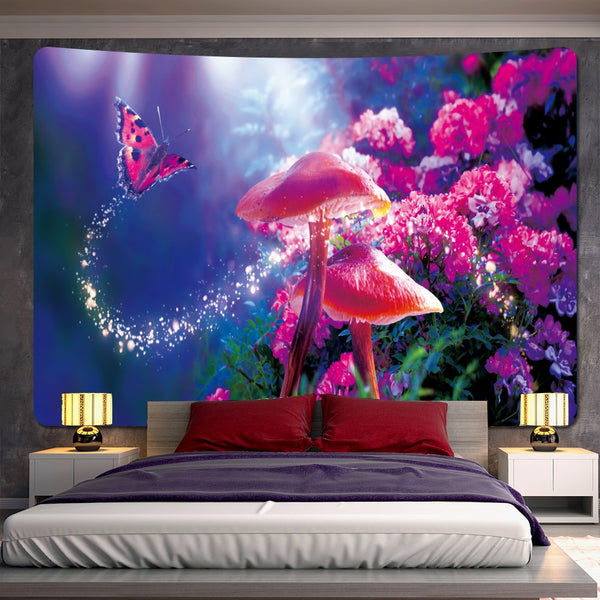 Mushroom Forest Tapestry-ToShay.org