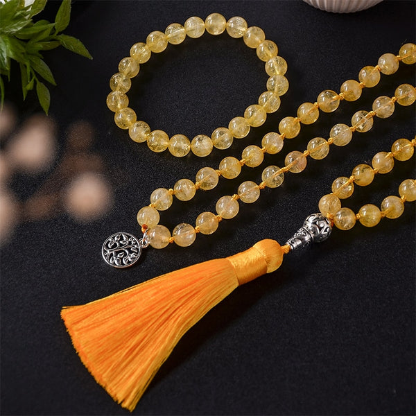 Yellow Citrine Mala Beads-ToShay.org