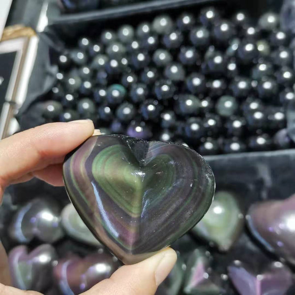 Rainbow Obsidian Heart-ToShay.org
