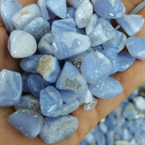 Blue Chalcedony Azurlite Pebbles-ToShay.org