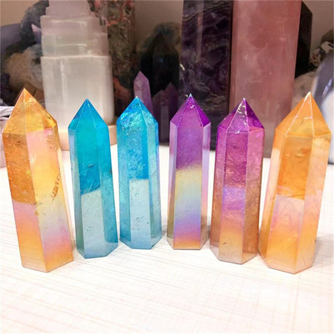 Mixed Aura Crystal Points-ToShay.org