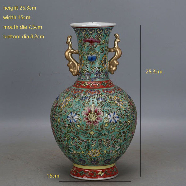 Qing Qianlong Enamel Vase-ToShay.org