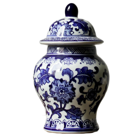 Blue White Ceramic Jar-ToShay.org