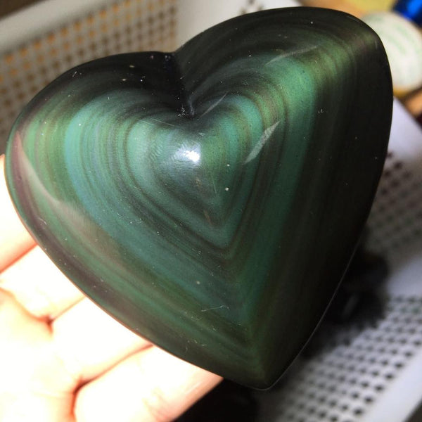Black Rainbow Obsidian Heart-ToShay.org