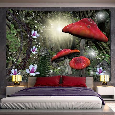 Mushroom Forest Tapestry-ToShay.org