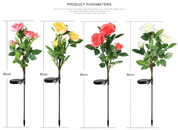 Solar Rose Flower Lawn Lamp-ToShay.org