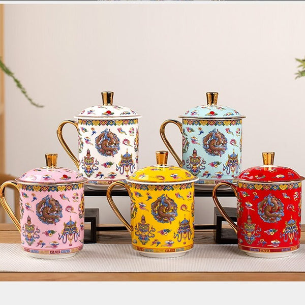 Jingdezhen Enamel Tea Cups-ToShay.org