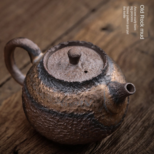 Rust Glaze Stoneware Teapot-ToShay.org