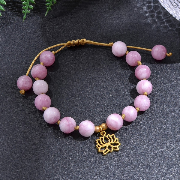 Pink Kunzite Japamala Necklace-ToShay.org