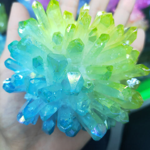 Blue Green Aura Crystal Cluster-ToShay.org