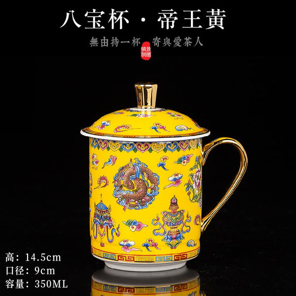 Jingdezhen Enamel Tea Cups-ToShay.org