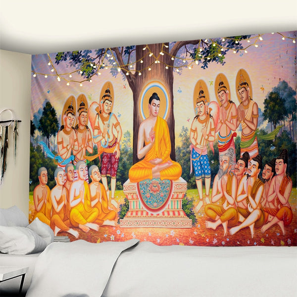 Indian Buddha Tapestry-ToShay.org