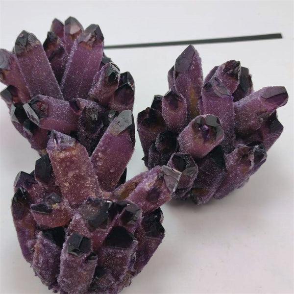 Purple Ghost Quartz Crystal Cluster-ToShay.org