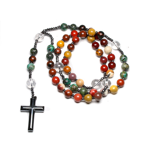 Mixed Mookaite Rosary Beads-ToShay.org
