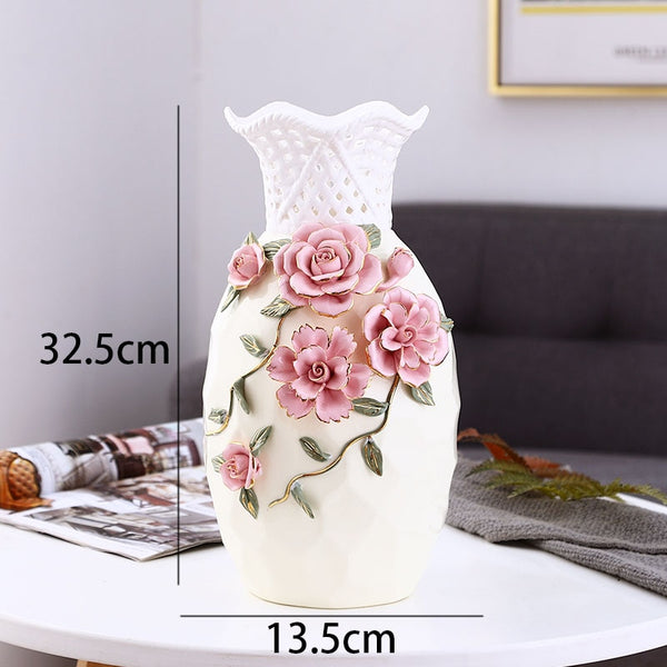 Rose Flower Ceramic Vases-ToShay.org