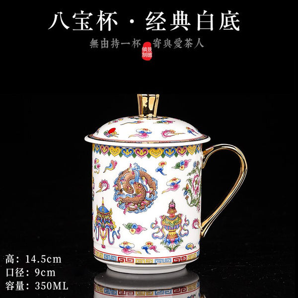 Jingdezhen Enamel Tea Cups-ToShay.org